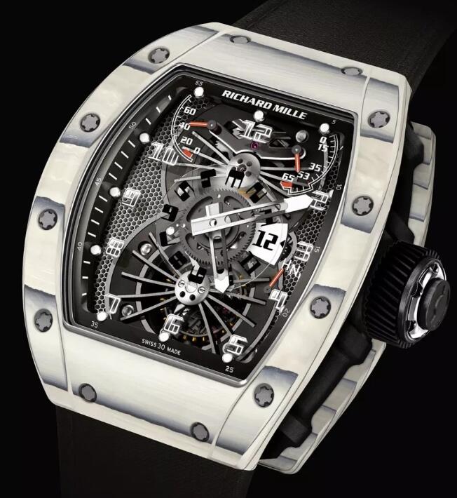 Replica Richard Mille RM 022 watch RM 022 Tourbillon Aerodyne Dual Time White Limited Edition
